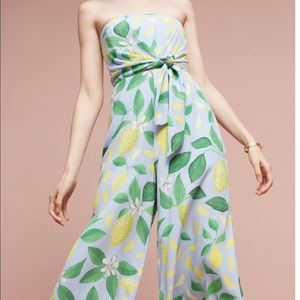 Maeve Lemon Grove Strapless Jumpsuit